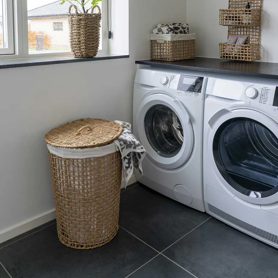 Handgeflochtener Wäschekorb aus Papier Geflecht - Rain^Wohnen Outlet