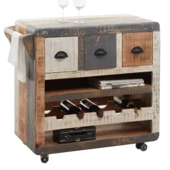 Hausbar Barwagen aus Massivholz mehrfarbig - Faszinata^Wohnen Outlet