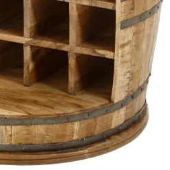 Hausbar im Fass Design aus Mangobaum Holz - Croadiva^Wohnen Outlet