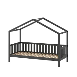 Hausbett in Anthrazit aus Kiefernholz - Neptunus^Wohnen