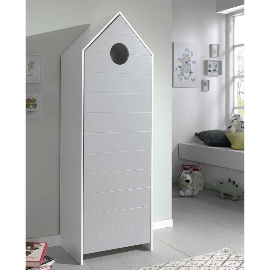 Hausform Kinderschrank in Grau - Indefiva^Wohnen New