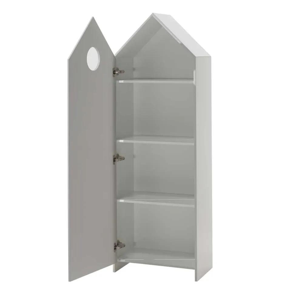 Hausform Kinderschrank in Grau - Indefiva^Wohnen New