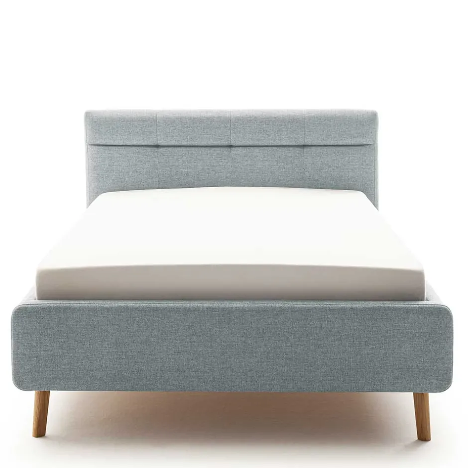 Wohnen Hellblaues Polsterbett mit Bettkasten - Annelie