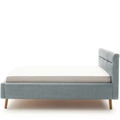 Wohnen Hellblaues Polsterbett mit Bettkasten - Annelie