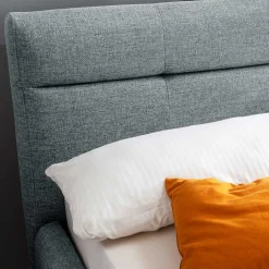 Wohnen Hellblaues Polsterbett mit Bettkasten - Annelie