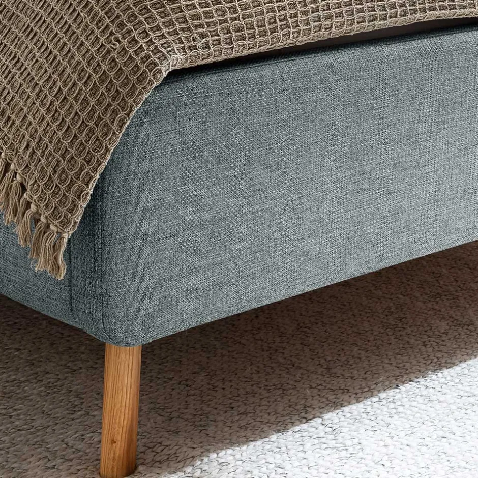 Wohnen Hellblaues Polsterbett mit Bettkasten - Annelie