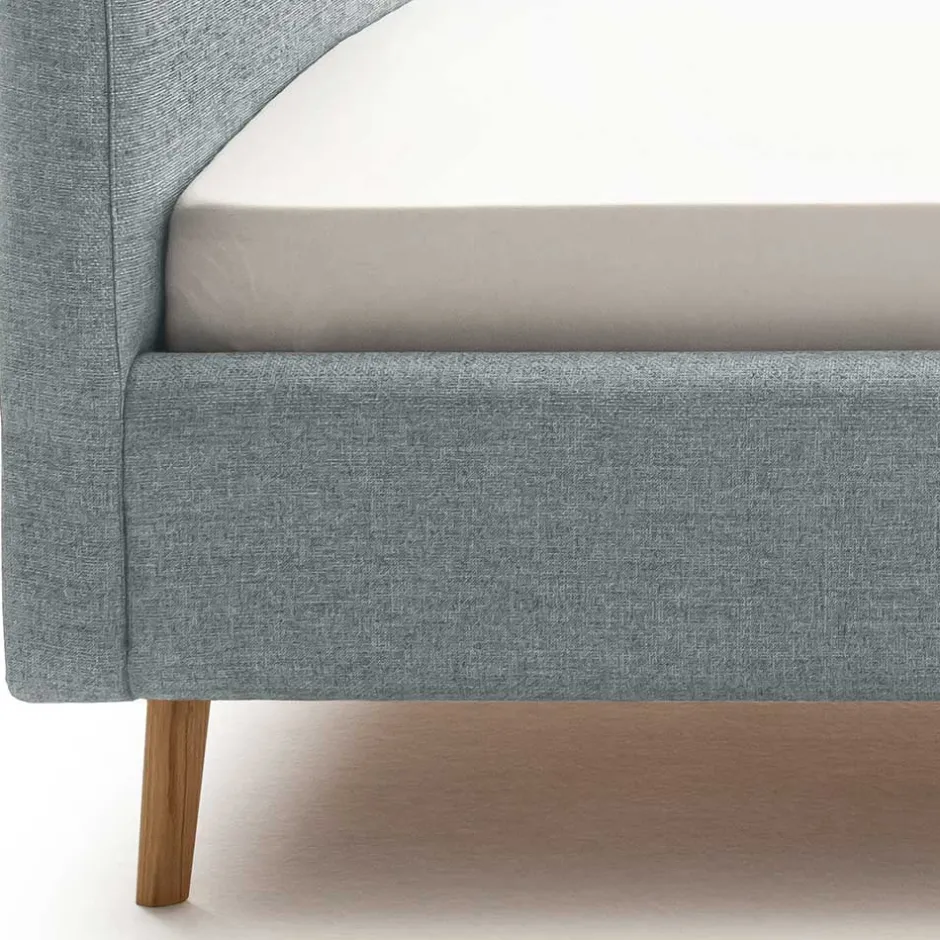 Wohnen Hellblaues Polsterbett mit Bettkasten - Annelie