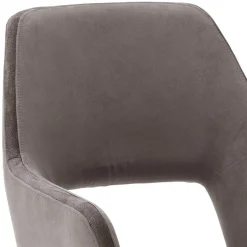 Wohnen Hellbraune Esszimmerstühle aus Microfaser - Loreo (2er Set)