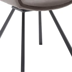 Wohnen Hellbraune Esszimmerstühle aus Microfaser - Loreo (2er Set)