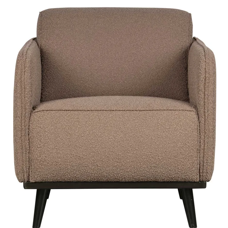 Wohnen Hellbrauner Boucle Sessel mit Federkern - Bratannio