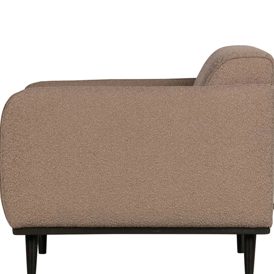Wohnen Hellbrauner Boucle Sessel mit Federkern - Bratannio
