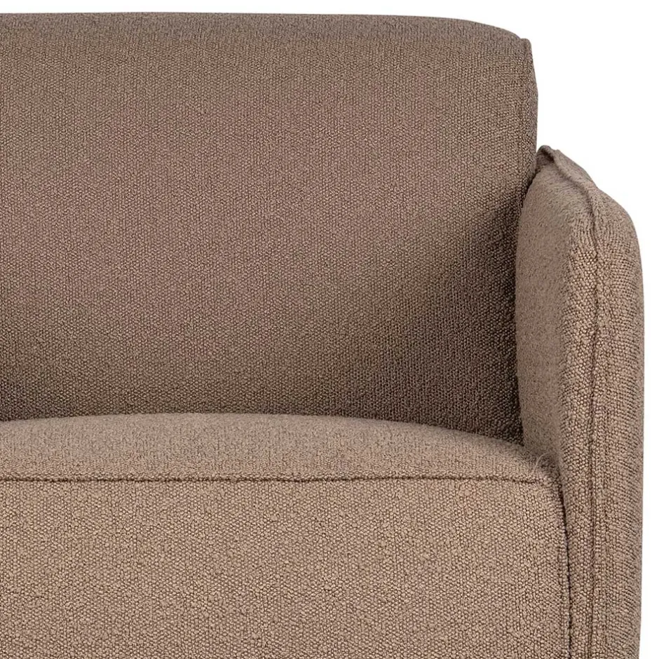 Wohnen Hellbrauner Boucle Sessel mit Federkern - Bratannio