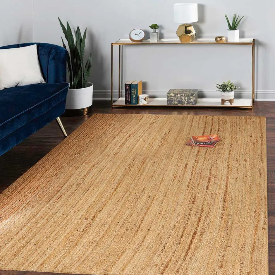 Wohnen Hellbrauner Teppich aus Jute - Cranos