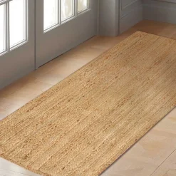 Wohnen Hellbrauner Teppich aus Jute - Cranos