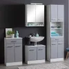 Helle Badmöbel als Set in Grau Front - Girios (vierteilig)^Wohnen Hot