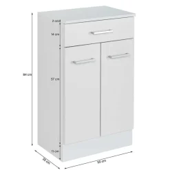 Helle Badmöbel als Set in Grau Front - Girios (vierteilig)^Wohnen Hot