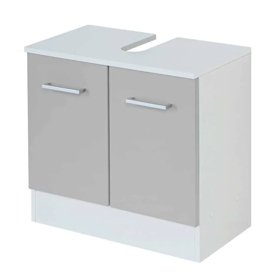 Helle Badmöbel als Set in Grau Front - Girios (vierteilig)^Wohnen Hot