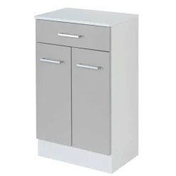 Helle Badmöbel als Set in Grau Front - Girios (vierteilig)^Wohnen Hot