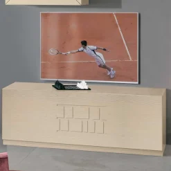 Helles Esche TV Board mit Klappe - Odillava^Wohnen Sale
