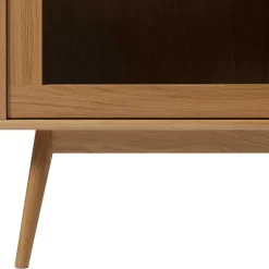 Helles Highboard mit Glas in Natur - Saltenas^Wohnen Sale