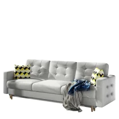 Wohnen Helles Wohnzimmersofa mit Schlaffunktion - Yamura