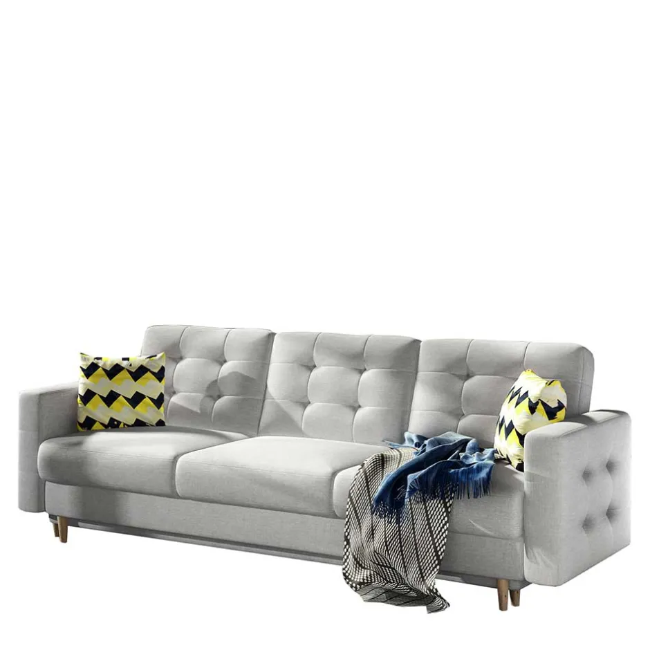 Wohnen Helles Wohnzimmersofa mit Schlaffunktion - Yamura