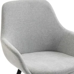 Wohnen Hellgraue Armlehnstühle aus Webstoff - Bilbaos (2er Set)