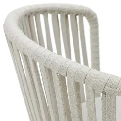 Hellgraue Gartenstühle aus Kordel - Larosca (4er Set)^Wohnen New