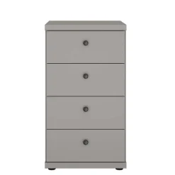 Wohnen Hellgraue Hochkommode 47x86x42 cm - Ridonna