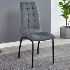 Hellgraue Polsterstühle aus Webstoff - Janny (2er Set)^Wohnen Sale