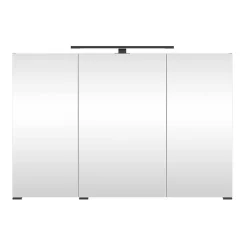 Wohnen Hellgrauer Bad-Spiegelschrank 3-türig - Adendras