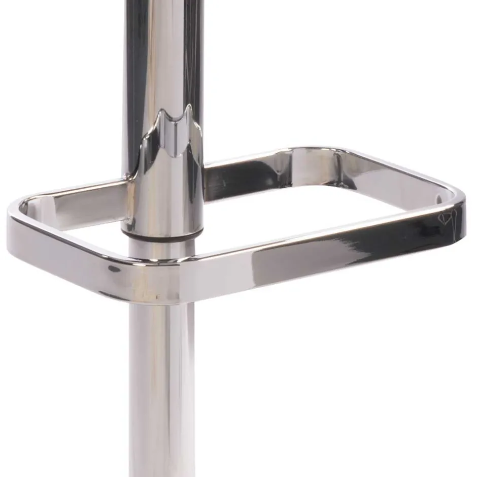 Wohnen Hellgrauer Barhocker mit Metallbügel Lehne - Hambor