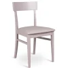 Hellgrauer Holzstuhl Buche massiv Kingston mit Sitz Kunstleder (2er Set)^Wohnen Best