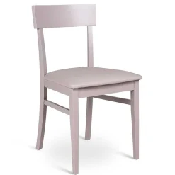 Hellgrauer Holzstuhl Buche massiv Kingston mit Sitz Kunstleder (2er Set)^Wohnen Best