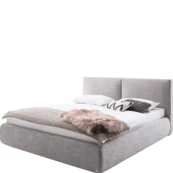 Hellgraues 180x200 Bett inklusive Matratzen - Atlona^Wohnen Hot