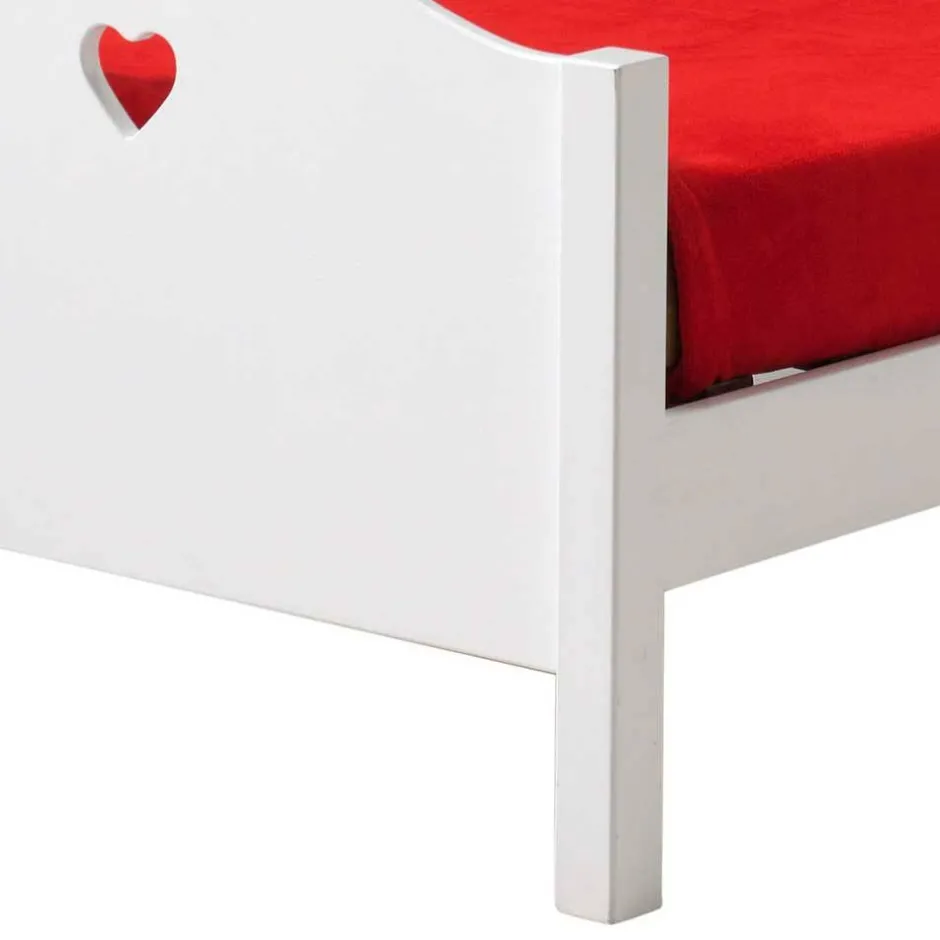 Herz Design Kinderbett in Weiß - Grandory^Wohnen