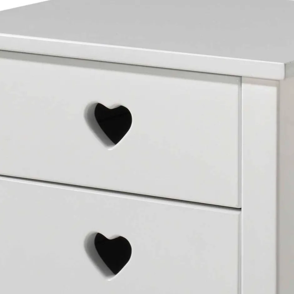 Kinder Wohnen Herz Design Kinderzimmer in Weiß - Grandory (dreiteilig)