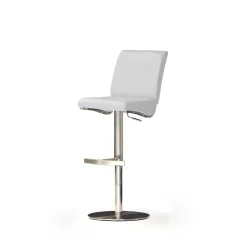 Höhenverstellbarer Barhocker Swanda in Weiß^Wohnen New