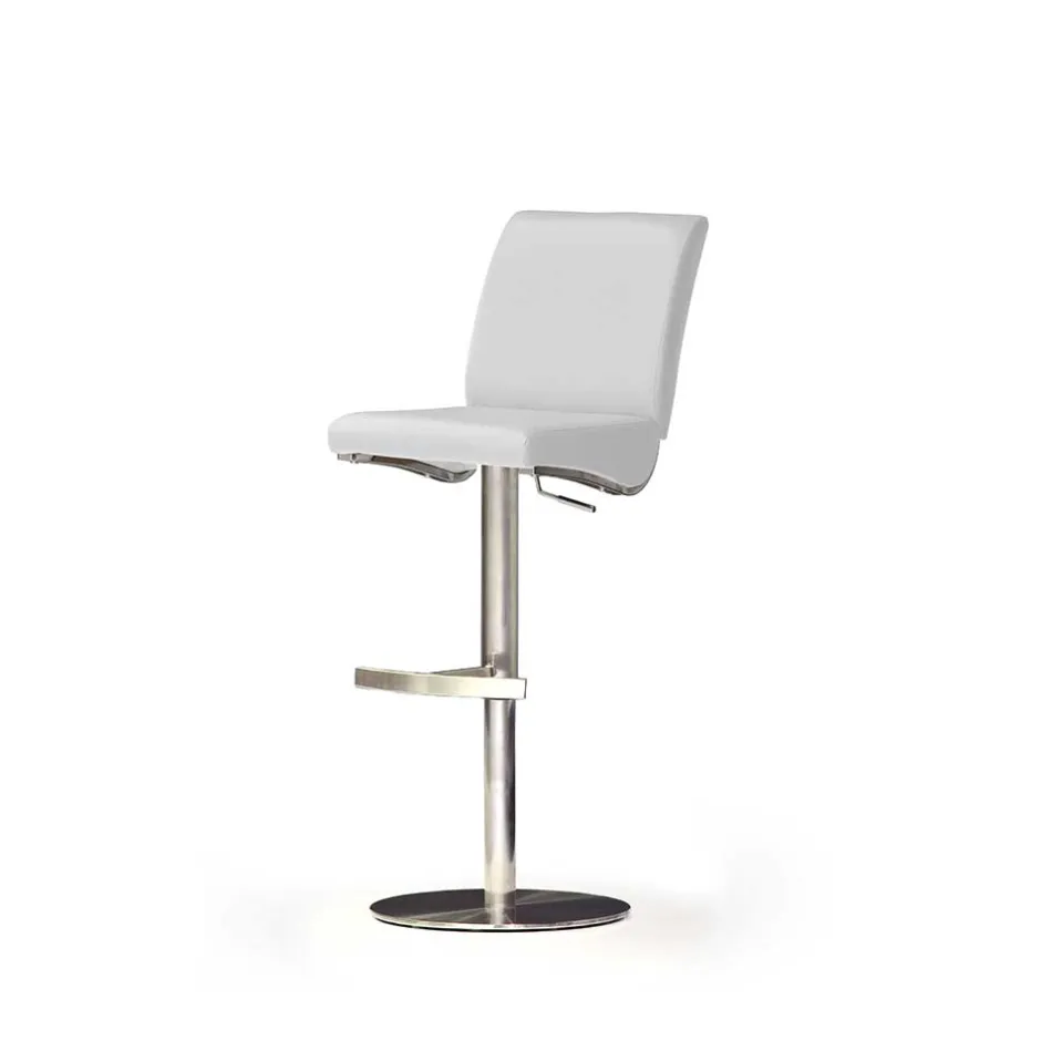 Höhenverstellbarer Barhocker Swanda in Weiß^Wohnen New