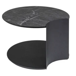 Höhenverstellbarer Beistelltisch in Marmor Optik Anthrazit - Holdin^Wohnen Sale