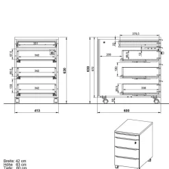 Wohnen Höhenverstellbarer Bürotisch in vier Größen - Tila