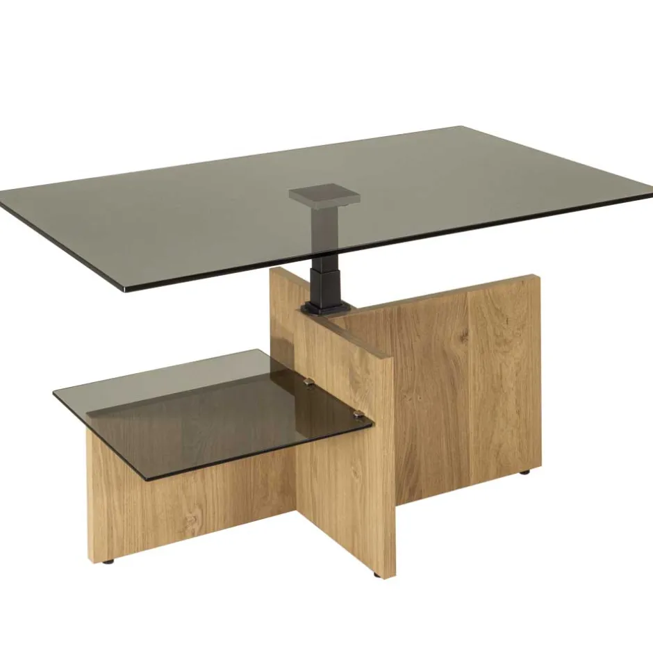 Höhenverstellbarer Couchtisch aus Parasolglas - Bonifazio^Wohnen New