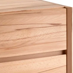 Wohnen Höhenverstellbarer Holz-Schreibtisch aus Kernbuche - Senklas