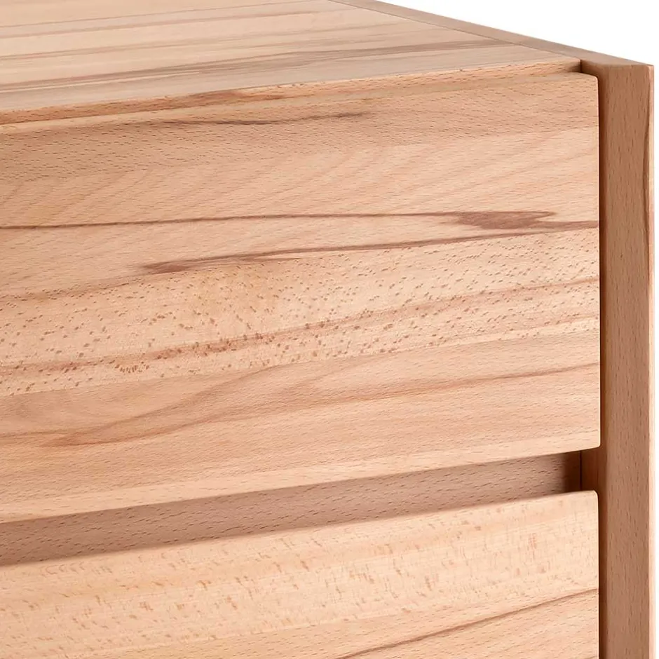 Wohnen Höhenverstellbarer Holz-Schreibtisch aus Kernbuche - Senklas