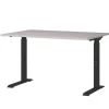 Höhenverstellbarer Office-Tisch in Hellgrau - Clemeta^Wohnen Outlet
