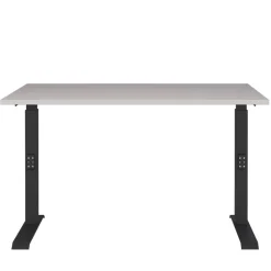 Höhenverstellbarer Office-Tisch in Hellgrau - Clemeta^Wohnen Outlet