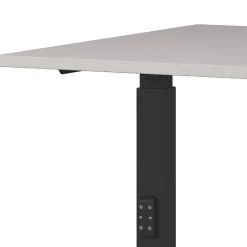 Höhenverstellbarer Office-Tisch in Hellgrau - Clemeta^Wohnen Outlet
