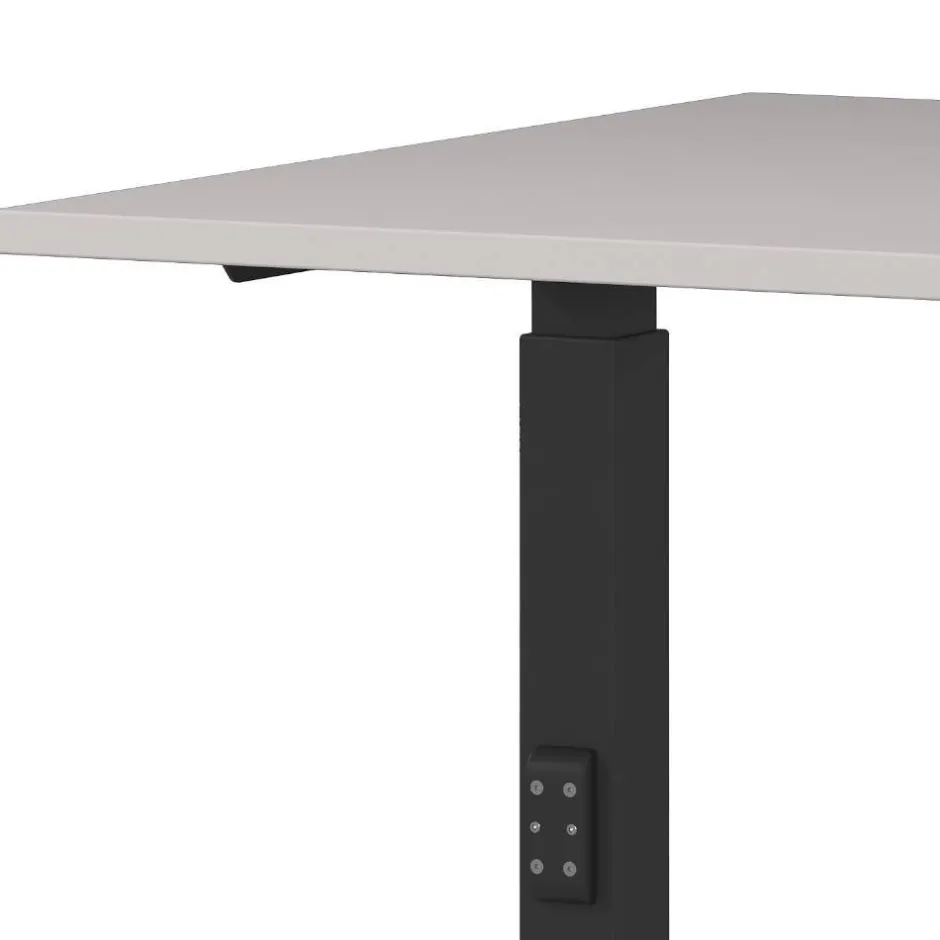 Höhenverstellbarer Office-Tisch in Hellgrau - Clemeta^Wohnen Outlet
