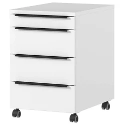 Wohnen Höhenverstellbarer Officetisch in Weiß - Sparkle (zweiteilig)