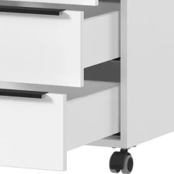 Wohnen Höhenverstellbarer Officetisch in Weiß - Sparkle (zweiteilig)